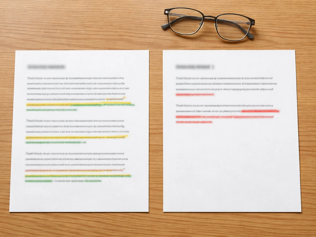 Split view of a detailed home renovation review and a vague complaint note with highlighted areas