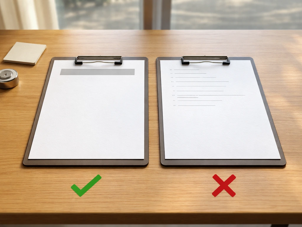 Split view of two anonymous patio enclosure quotes on a clipboard with a simple price difference shown by empty space
