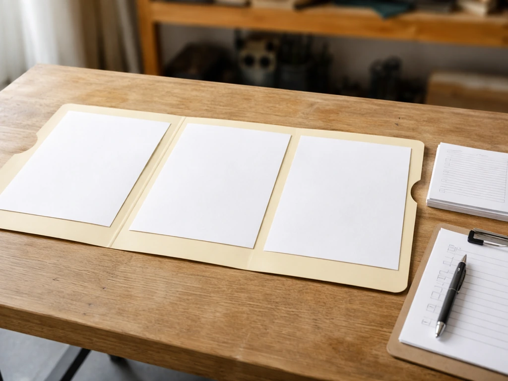Blank contractor licensing and insurance documents laid out on a table for verification before signing.